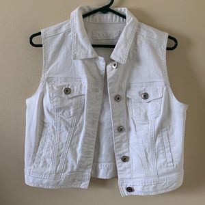 Maurices White Denim Vest